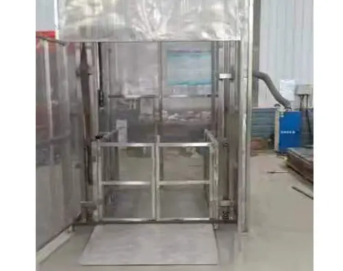 全(quan)不鏽鋼(gang)導軌式(shì)升降貨(huò)梯